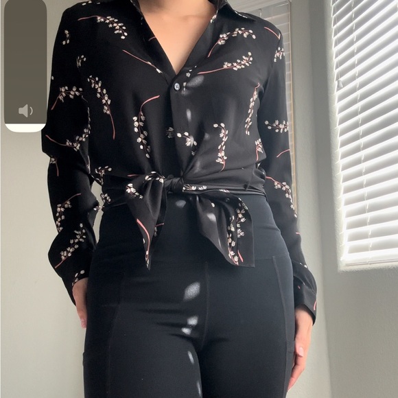 Button Up Women’s Blouse Black - Picture 4 of 7